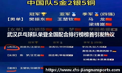 武汉乒乓球队荣登全国配合排行榜榜首引发热议